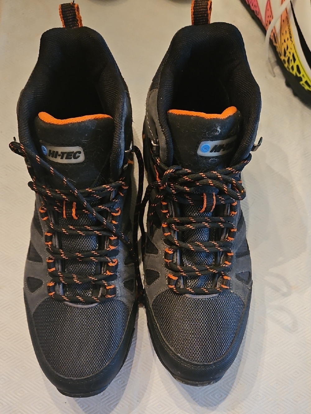 Hi-Tec Black and Orange Men's Hiking Boots
